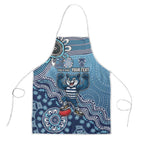 Personalized Geelong Cats Football Mascot Apron Aboriginal Dot Art Style Vibrant Indigenous Pattern Design