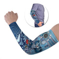 Personalized Geelong Cats Football Mascot Arm Sleeves Aboriginal Dot Art Style Vibrant Indigenous Pattern Design