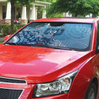 Personalized Geelong Cats Football Mascot Auto Sun Shade Aboriginal Dot Art Style Vibrant Indigenous Pattern Design