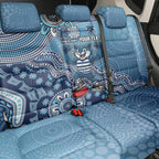 Personalized Geelong Cats Football Mascot Back Car Seat Cover Aboriginal Dot Art Style Vibrant Indigenous Pattern Design