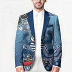 Personalized Geelong Cats Football Mascot Blazer Aboriginal Dot Art Style Vibrant Indigenous Pattern Design