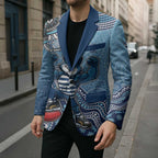 Personalized Geelong Cats Football Mascot Blazer Aboriginal Dot Art Style Vibrant Indigenous Pattern Design