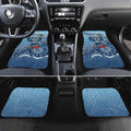 Personalized Geelong Cats Football Mascot Car Mats Aboriginal Dot Art Style Vibrant Indigenous Pattern Design