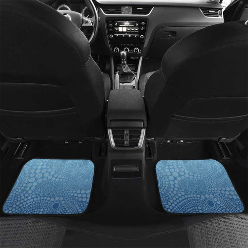 Personalized Geelong Cats Football Mascot Car Mats Aboriginal Dot Art Style Vibrant Indigenous Pattern Design