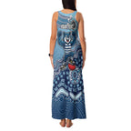 Personalized Geelong Cats Football Mascot Family Matching Tank Maxi Dress and Hawaiian Shirt Aboriginal Dot Art Style Vibrant Indigenous Pattern Design