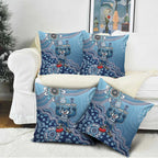 Personalized Geelong Cats Football Mascot Pillow Cover Aboriginal Dot Art Style Vibrant Indigenous Pattern Design