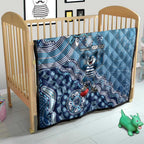 Personalized Geelong Cats Football Mascot Quilt Aboriginal Dot Art Style Vibrant Indigenous Pattern Design