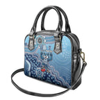 Personalized Geelong Cats Football Mascot Shoulder Handbag Aboriginal Dot Art Style Vibrant Indigenous Pattern Design