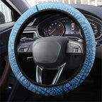 Geelong Cats Football Mascot Steering Wheel Cover Aboriginal Dot Art Style Vibrant Indigenous Pattern Design