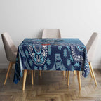 Personalized Geelong Cats Football Mascot Tablecloth Aboriginal Dot Art Style Vibrant Indigenous Pattern Design