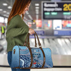 Personalized Geelong Cats Football Mascot Travel Bag Aboriginal Dot Art Style Vibrant Indigenous Pattern Design