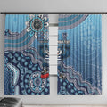 Personalized Geelong Cats Football Mascot Window Curtain Aboriginal Dot Art Style Vibrant Indigenous Pattern Design