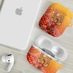 Personalized Suns Football Mascot AirPods Case Aboriginal Dot Art Style Vibrant Indigenous Pattern Design