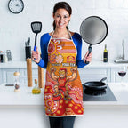 Personalized Suns Football Mascot Apron Aboriginal Dot Art Style Vibrant Indigenous Pattern Design