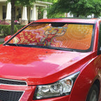 Personalized Suns Football Mascot Auto Sun Shade Aboriginal Dot Art Style Vibrant Indigenous Pattern Design