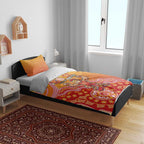 Personalized Suns Football Mascot Bedding Set Aboriginal Dot Art Style Vibrant Indigenous Pattern Design