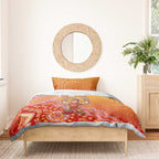 Personalized Suns Football Mascot Bedding Set Aboriginal Dot Art Style Vibrant Indigenous Pattern Design