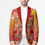 Personalized Suns Football Mascot Blazer Aboriginal Dot Art Style Vibrant Indigenous Pattern Design