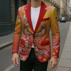 Personalized Suns Football Mascot Blazer Aboriginal Dot Art Style Vibrant Indigenous Pattern Design