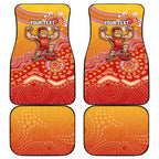 Personalized Suns Football Mascot Car Mats Aboriginal Dot Art Style Vibrant Indigenous Pattern Design