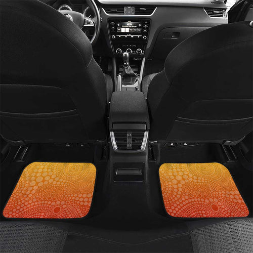 Personalized Suns Football Mascot Car Mats Aboriginal Dot Art Style Vibrant Indigenous Pattern Design