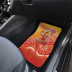 Personalized Suns Football Mascot Car Mats Aboriginal Dot Art Style Vibrant Indigenous Pattern Design