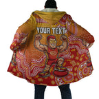Personalized Suns Football Mascot Cloak Aboriginal Dot Art Style Vibrant Indigenous Pattern Design