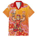 Personalized Suns Football Mascot Hawaiian Shirt Aboriginal Dot Art Style Vibrant Indigenous Pattern Design
