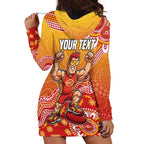 Personalized Suns Football Mascot Hoodie Dress Aboriginal Dot Art Style Vibrant Indigenous Pattern Design