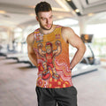 Personalized Suns Football Mascot Men Tank Top Aboriginal Dot Art Style Vibrant Indigenous Pattern Design
