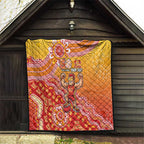 Personalized Suns Football Mascot Quilt Aboriginal Dot Art Style Vibrant Indigenous Pattern Design