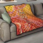 Personalized Suns Football Mascot Quilt Aboriginal Dot Art Style Vibrant Indigenous Pattern Design
