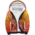 Personalized Suns Football Mascot Sherpa Hoodie Aboriginal Dot Art Style Vibrant Indigenous Pattern Design