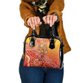 Personalized Suns Football Mascot Shoulder Handbag Aboriginal Dot Art Style Vibrant Indigenous Pattern Design