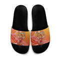 Personalized Suns Football Mascot Slide Sandals Aboriginal Dot Art Style Vibrant Indigenous Pattern Design