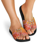 Personalized Suns Football Mascot Slide Sandals Aboriginal Dot Art Style Vibrant Indigenous Pattern Design