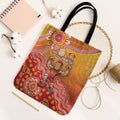 Personalized Suns Football Mascot Tote Bag Aboriginal Dot Art Style Vibrant Indigenous Pattern Design