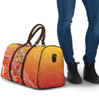 Personalized Suns Football Mascot Travel Bag Aboriginal Dot Art Style Vibrant Indigenous Pattern Design