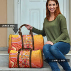 Personalized Suns Football Mascot Travel Bag Aboriginal Dot Art Style Vibrant Indigenous Pattern Design