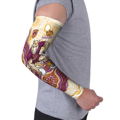 Brisbane Broncos NAIDOC Week 2026 Arm Sleeves First Nations of Australia Aboriginal Mascot Rugby
