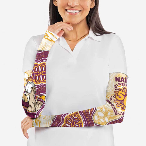 Brisbane Broncos NAIDOC Week 2026 Arm Sleeves First Nations of Australia Aboriginal Mascot Rugby