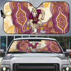 Brisbane Broncos NAIDOC Week 2026 Auto Sun Shade First Nations of Australia Aboriginal Mascot Rugby