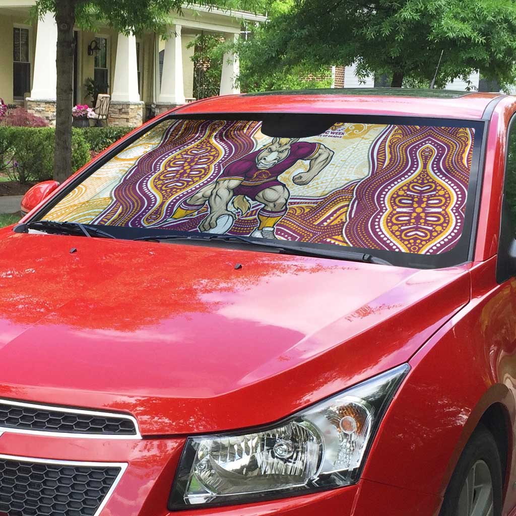 Brisbane Broncos NAIDOC Week 2026 Auto Sun Shade First Nations of Australia Aboriginal Mascot Rugby