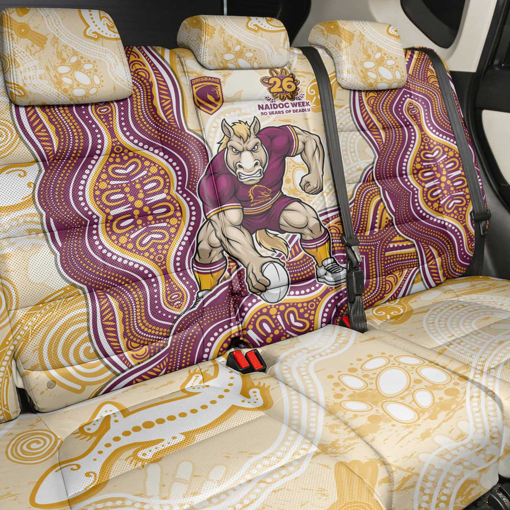 Brisbane Broncos NAIDOC Week 2026 Back Car Seat Cover First Nations of Australia Aboriginal Mascot Rugby