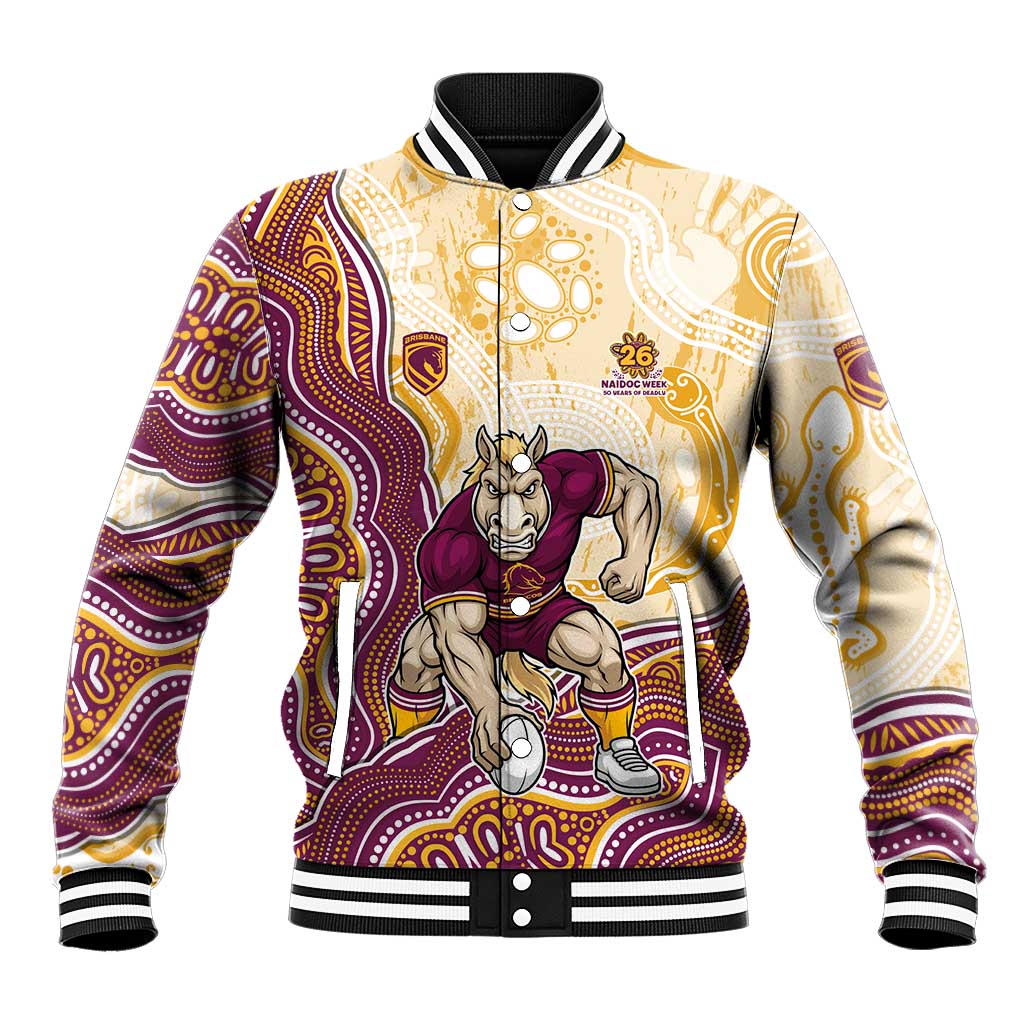 Brisbane Broncos NAIDOC Week 2026 Baseball Jacket First Nations of Australia Aboriginal Mascot Rugby