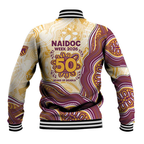 Brisbane Broncos NAIDOC Week 2026 Baseball Jacket First Nations of Australia Aboriginal Mascot Rugby