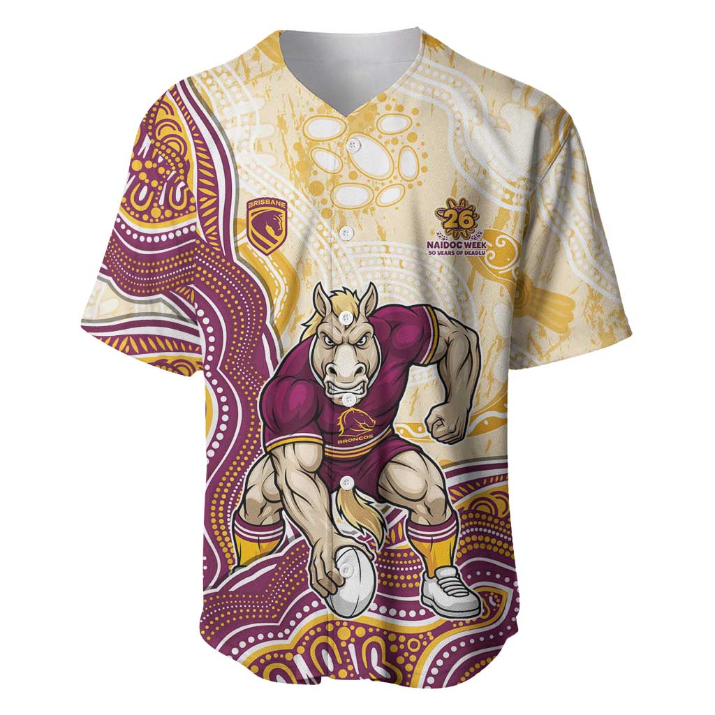 Brisbane Broncos NAIDOC Week 2026 Baseball Jersey First Nations of Australia Aboriginal Mascot Rugby