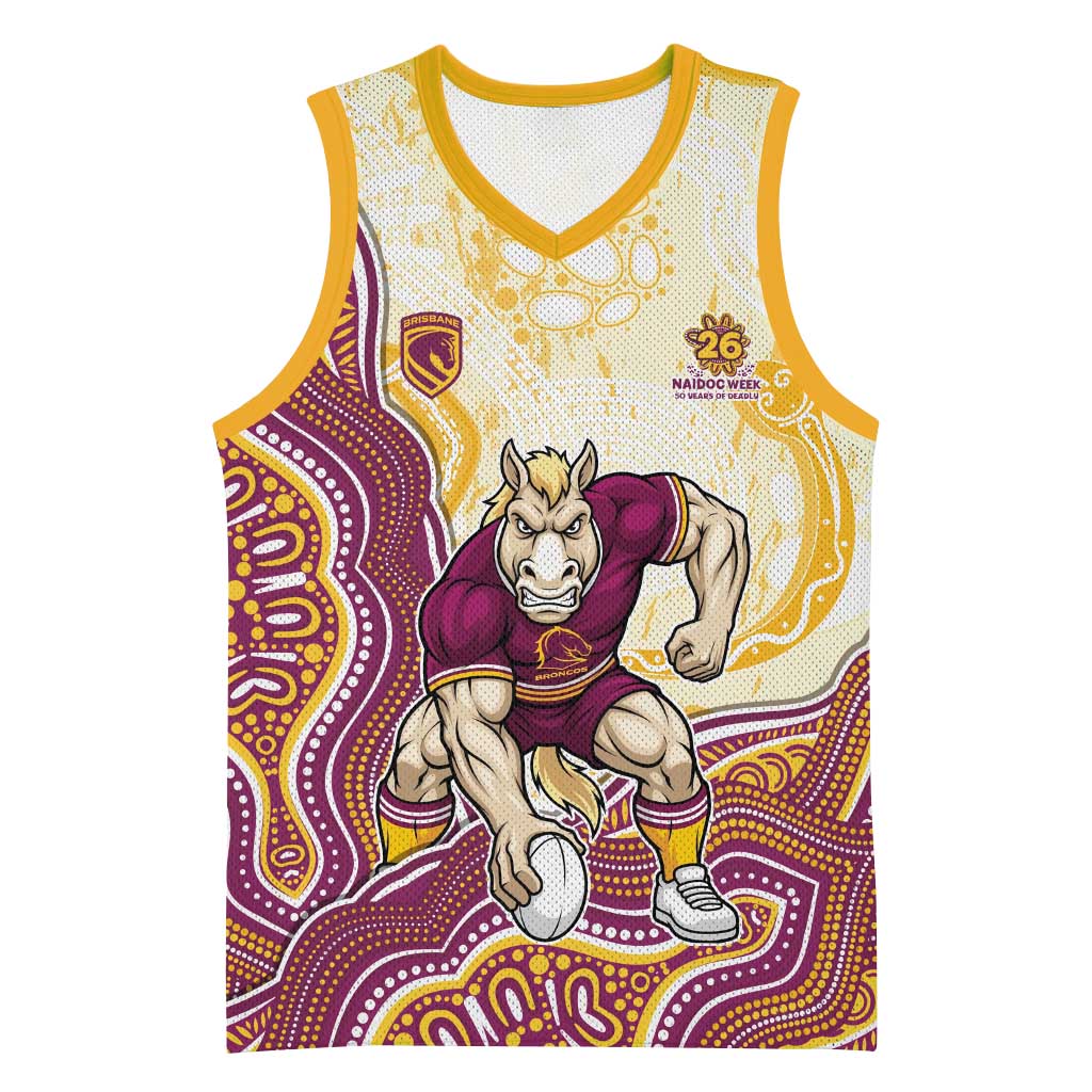 Brisbane Broncos NAIDOC Week 2026 Basketball Jersey First Nations of Australia Aboriginal Mascot Rugby