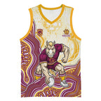 Brisbane Broncos NAIDOC Week 2026 Basketball Jersey First Nations of Australia Aboriginal Mascot Rugby