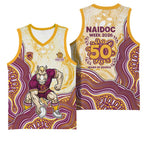 Brisbane Broncos NAIDOC Week 2026 Basketball Jersey First Nations of Australia Aboriginal Mascot Rugby